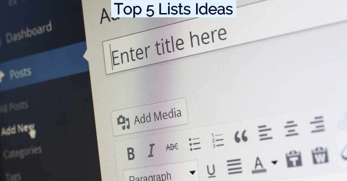 Top 5 Lists Ideas- Featured Image